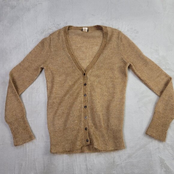 J. Crew Heather Camel Mohair Magnitude Wool Women's Cardigan | Size M - Picture 3 of 8